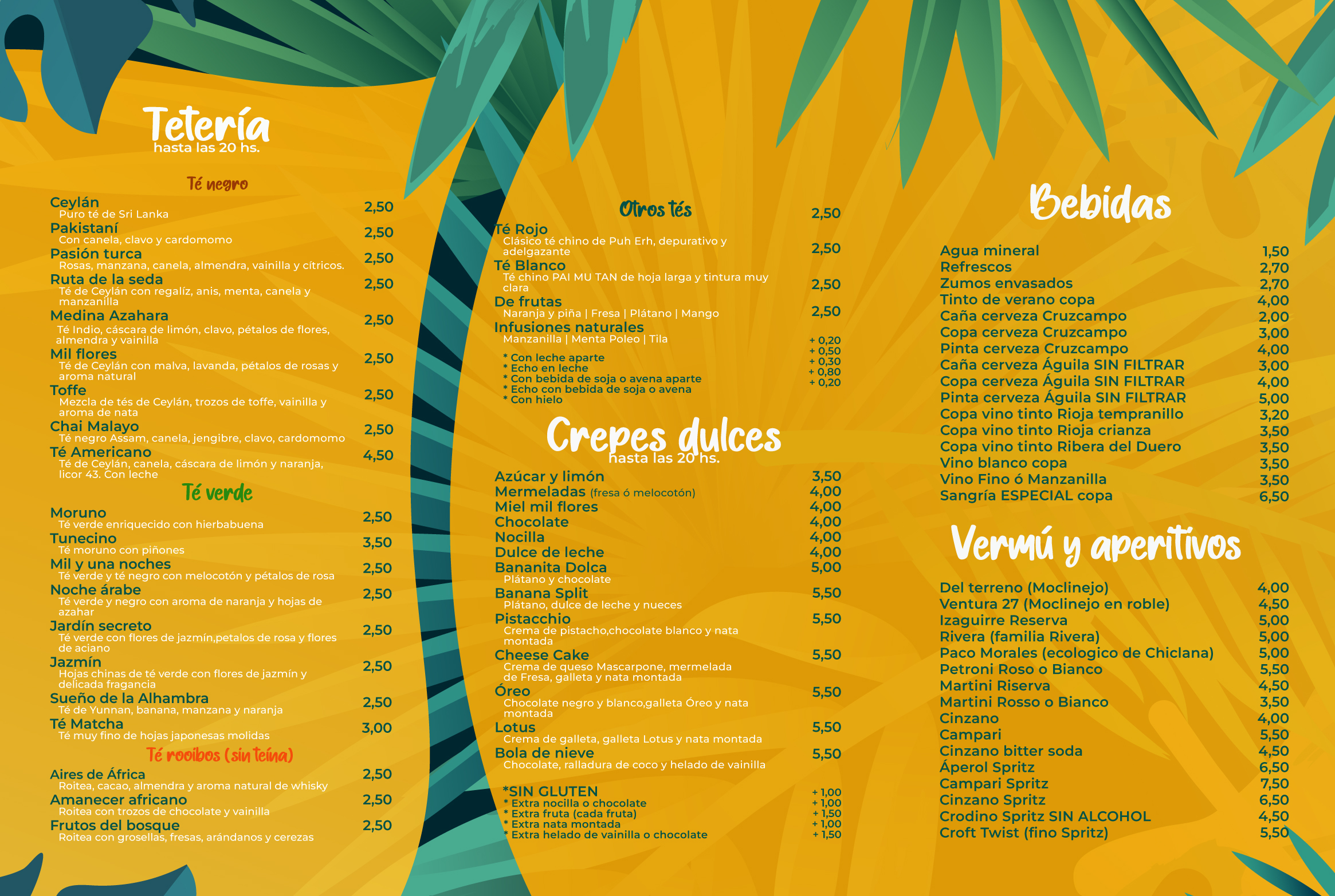 Carta La Chiringa Cocktail Bar