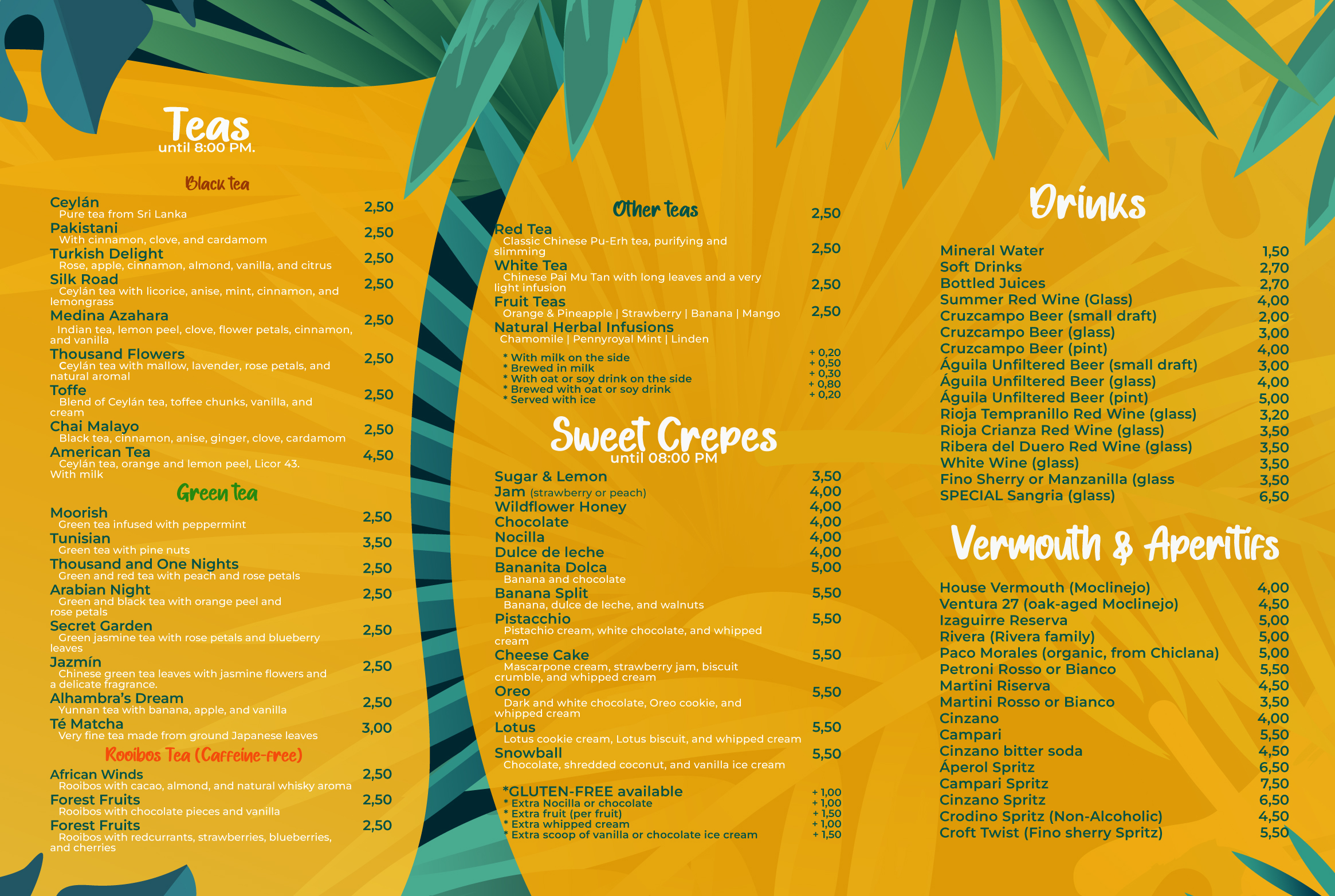 English Menu La Chiringa