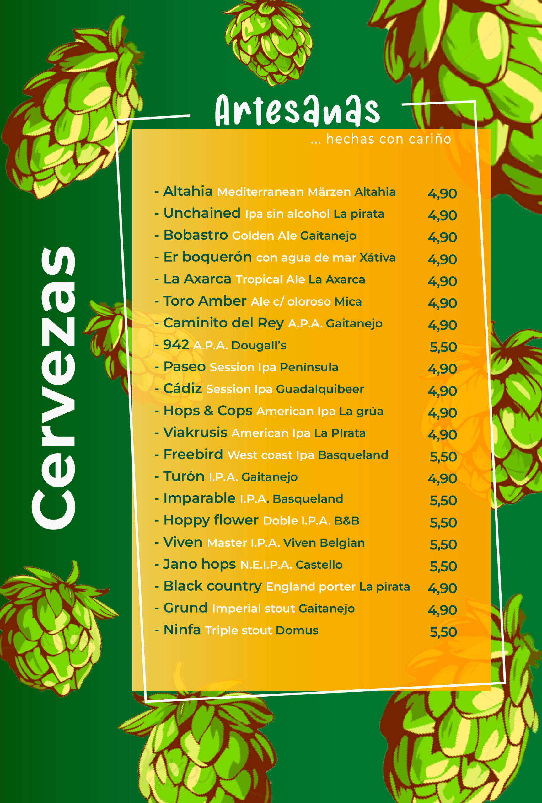 Cervezas artesanales en rincon de la victoria