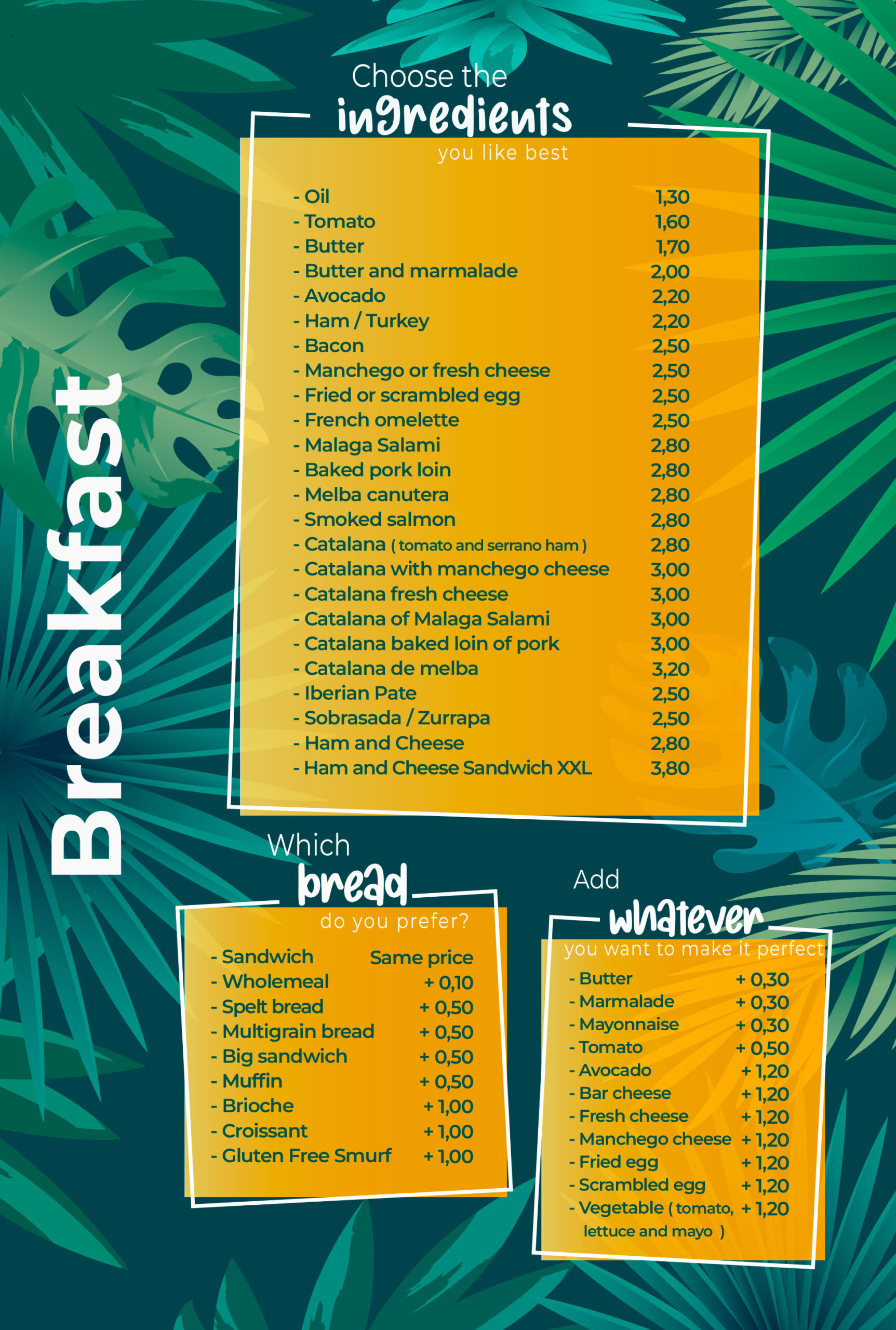 Desayuno ingles en rincon de la victoria